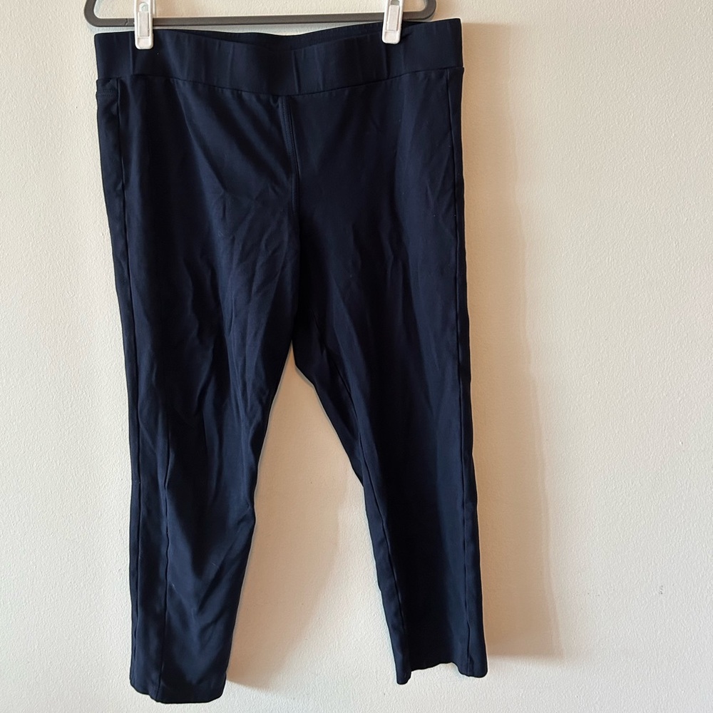 Loft, Navy, XL leggings with seams. Nice for work. Heavy for Fall/Winter